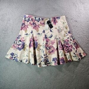 NWT Lauren Ralph Lauren Skirt Size‎ 16 Cotton Floral Print Flowy Lined NEW